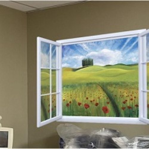ARTIST TRANSFORMS DRAB HOSPITAL ROOMS ONE VIEW AT A TIME FOR CANCER PATIENTS