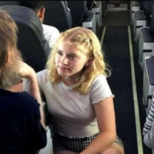 CLARA HELPS A BLIND AND DEAF MAN ON A FLIGHT
