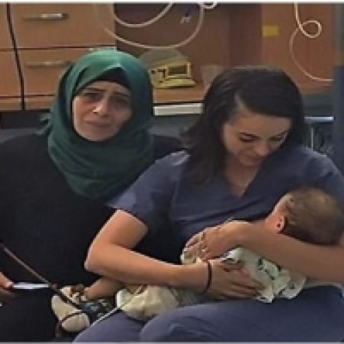 NURTURING HUMANITY: A JEWISH NURSE BREASTFEEDS A PALESTINIAN BABY