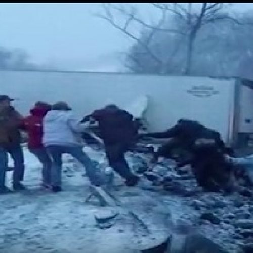 ACTS OF KINDNESS: STRANGERS SAVE TRUCK DRIVER IN DARING RESCUE
